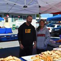 <p>Vendors sold baked goods and food. </p>