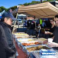 <p>Barbecue and other food choices were provided by members of the community. </p>