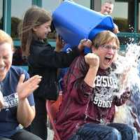 <p>Kensico School teachers got drenched for ALS by students. </p>