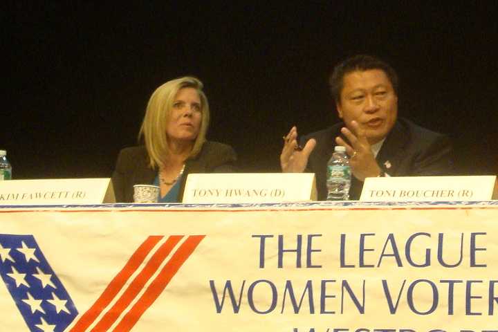 Fawcett, Hwang Talk Spending, Education In Westport Debate