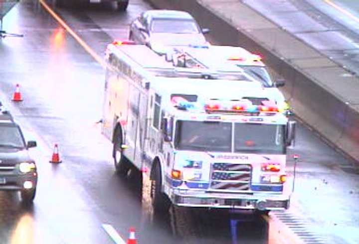 Cleanup continues on I-95 in Greenwich.