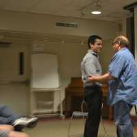 <p>Anthony Desiato of White Plains, left, with Jay Meisel of Hartsdale at a private screening of their documentary before the 2014 Yonkers Film Festival. Desiato is invited back to YoFi on Oct. 22 for the debut of &quot;Wacky Man: The Rise of a Puppeteer.&quot;</p>