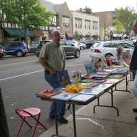 <p>There was a wide variety of wares for sale at the Bronxville Sidewalk Sale. </p>