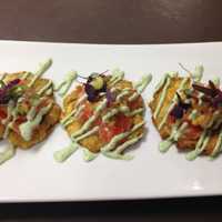 <p>House Cured Tequila Salmon on crispy tostones topped with a mango Pico de Gallo and cilantro crema will be on the Hudson Valley Restaurant Week menu at CHAR in Greenwich. </p>