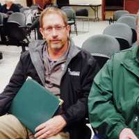 <p>Bob Barber and Michael McGown of Bartlett Tree Experts&#x27; Elmsford branch came to the meeting network and learn about energy savings</p>