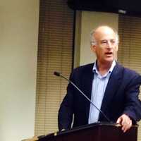 <p>Town Supervisor Paul Feiner addresses the roundtable.</p>