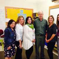 <p>Fletcher meets with some of Irvington Middle School&#x27;s teachers. </p>