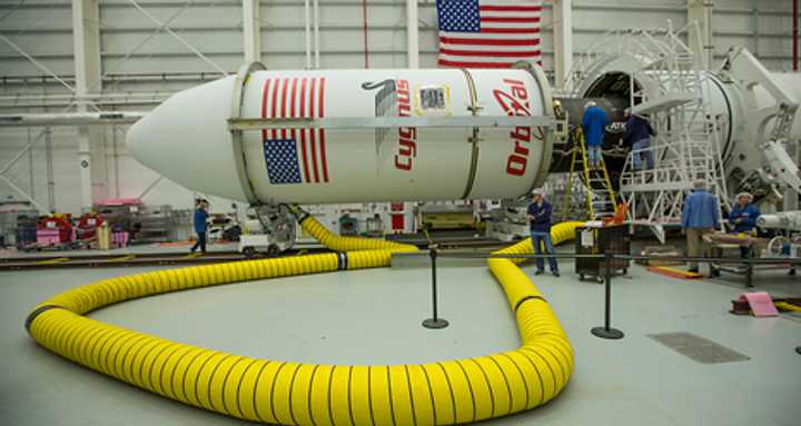  NASA&#x27;s Orbital Sciences Antares rocket and Cygnus spacecraft will launch Monday.