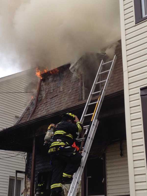 Ossining Firefighters Battle House Blaze