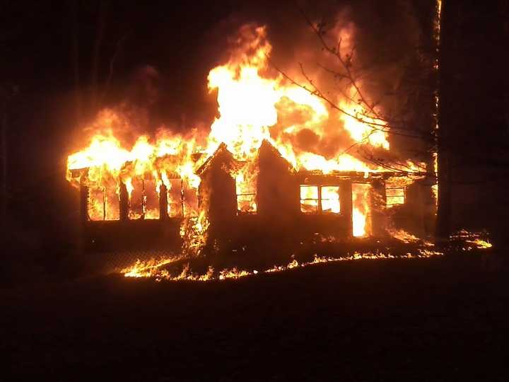 A fire guts a home in Goldens Bridge.