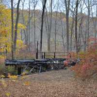 <p>The remains of a Goldens Bridge home that was destroyed by a fire.</p>