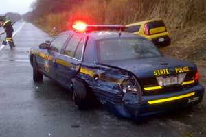 State Trooper's Vehicle Struck In I-84 Accident