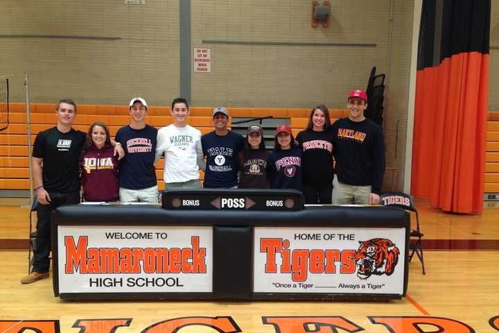 Nine Mamaroneck Senior Athletes Sign Letters Of Intent For College Play
