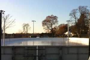 Sign Of Winter: Westport PAL Ice Rink At Longshore Opens 