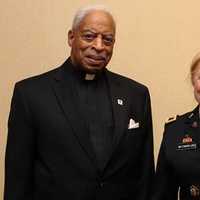 <p>The Rev. Ervin R. Graves, hospice chaplain, with retired Army Col. Mary Westmoreland.</p>