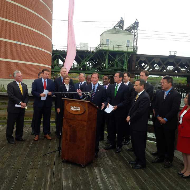 The announcement of the state grant earmarked for the replacement of the Norwalk Walk Bridge in October.