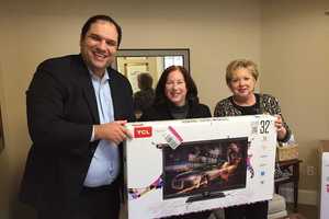 Houlihan Lawrence In Yorktown Awards Raffle Winner Flat Screen TV