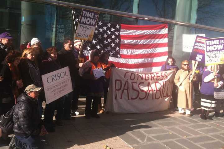 Immigration Activists Cheer Obama's Plan In Stamford Rally