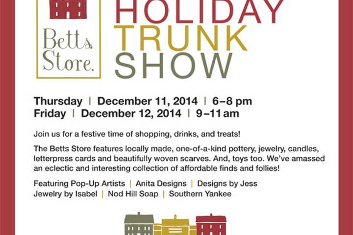 Wilton Historical Society's Betts Store Features Holiday Trunk Show