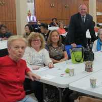 <p>Raffle winners with Supervisor Anthony Colavita at the Tuckahoe and Eastchester Senior Centers.</p>