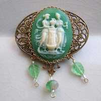 <p>Martha Rago&#x27;s cameo brooch.</p>