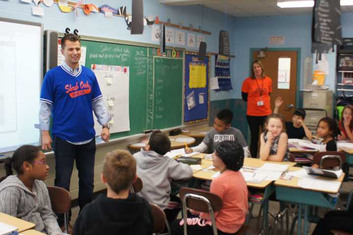 World Series Champ Joe Panik Visits His Old School in Cortlandt