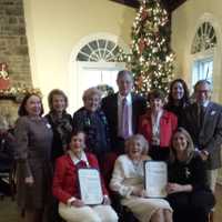 <p>From left, front row, Virginia Kathryn Hefti, Mary Mimms, Valerie Fine Limekiller, From left, back row, Judith Hernstadt, Margaret Colavita, Marian Moore, Richard Forliano, Faith Forliano, Brook Tyler Hanna and Will Roseman. </p>