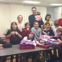 <p>Village Lutheran Church&#x27;s Youth Group some of the presents members wrapped.</p>