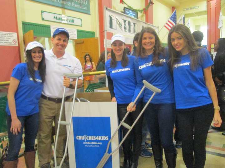 Crutches 4 Kids at a Westchester Knicks game at the Westchester County Center in White Plains.