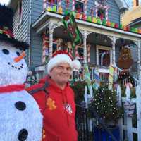 <p>Frosty is another new addition to the Christmas display at 21 N. Kensico Ave. in White Plains. </p>