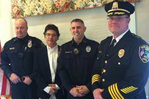 Two New Canaan Police Officers Honored For Life-Saving Actions