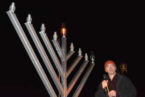 Somers Celebrates Hanukkah With Menorah Lighting