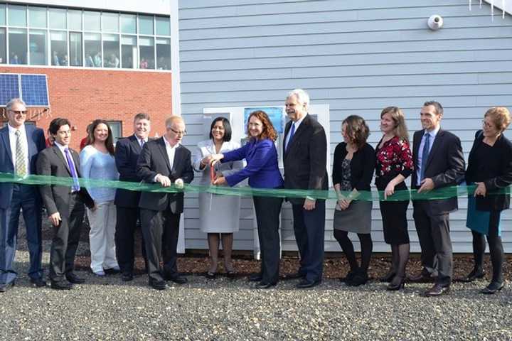 The E-house&#x27;s ribbon-cutting ceremony in Danbury. 