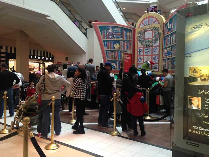 There were lines to get into certain stores at The Westchester on Super Saturday. 