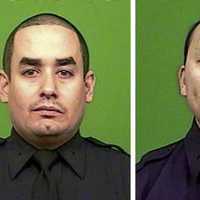 <p>Slain NYPD officers Rafael Ramos and Wenjian Liu.</p>