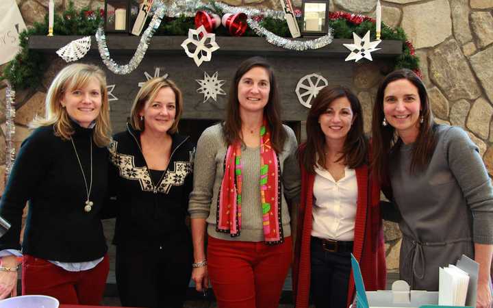 From left, Parents&#x27; Association members Laurie Raleigh (New Canaan), Camilla Bates (Pound Ridge), Suzanne Simmonds (Fairfield), Karen Newman (New Canaan), and Jill Stute (Darien).