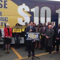 <p>Connecticut Governor Dannel Mallory reminded residents that the state&#x27;s minimum wage will jump up to $9.15 per hour on Jan. 1. </p>