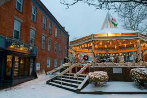 First Snowfall Of The New Year Coats Peekskill