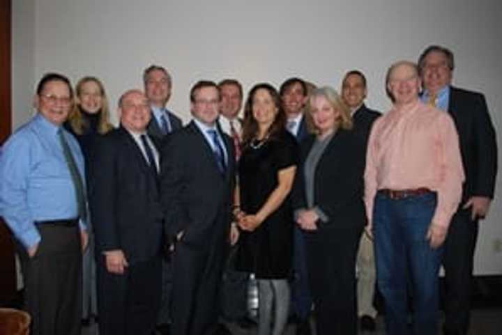 The Board of Directors of Sustainable Westchester, from left: Herb Oringel, Sara Goddard, Christopher Burdick, Tom Roach, Dan Chorost, Michael Spano, Nancy Seligson, Noam Bramson, Laura Rossi, Camilio Patrignani, Michael Gordon, and Peter McCartt.