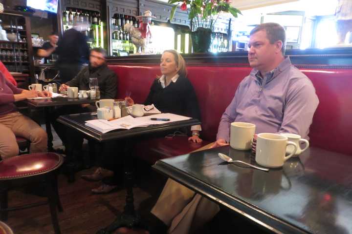 Rye Mayor Fields Questions From Residents Over Morning Coffee