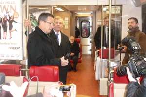 Malloy Rides The Rails, Announces New Cars For New Canaan Branch 