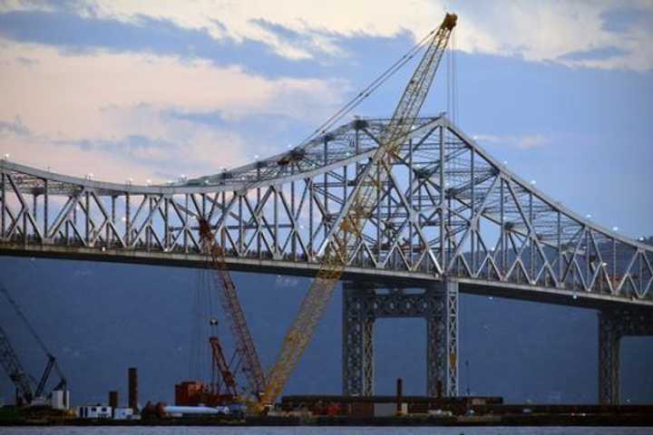 Ice in the Hudson River has slowed construction on the Tappan Zee Bridge.