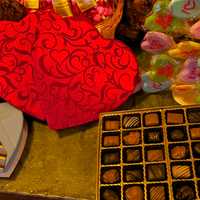 <p>Heart shaped boxes and gift boxes filled with homemade chocolates at Deborah Ann&#x27;s.</p>