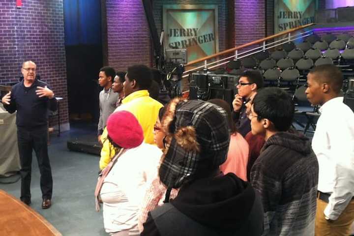 Future 5 Students Go Behind Scenes At NBCUniversal's Stamford Media Center