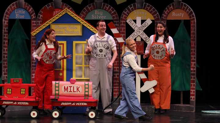 The Ridgefeild Playhouse presents a live performance of the children&#x27;s book &quot;The Little Engine That Could.&quot;