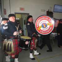 <p>The Westchester Emerald Society led a procession of prospective graduates to their seats Friday in Valhalla.</p>