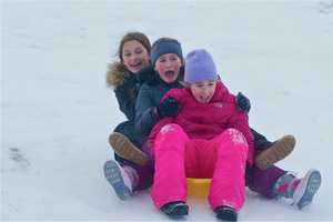 Mahopac Families Enjoy A Day Of Sledding Before The Big One