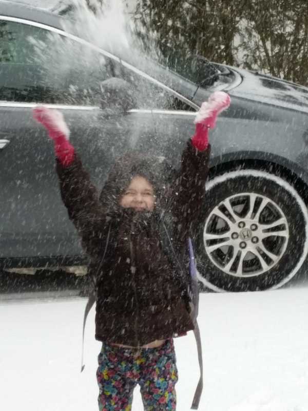 New Rochelle Resident Celebrates No School Day In Snow Photo Of Day