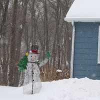 <p>A happy snowman in Putnam Valley.</p>