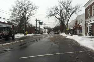 Greenwich Clears Out As Town Cleans Up From Snowfall 